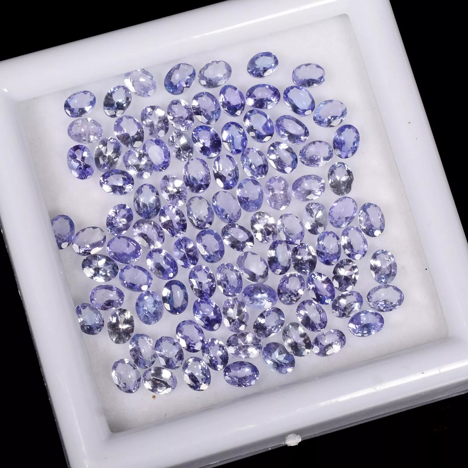 97 Pcs Natural Tanzanite 4x3mm Oval Cut Dazzling Loose Gemstones Wholesale Lot