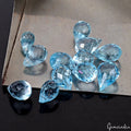 Briolette (Drilled) 8x4mm-9x5mm London Blue Topaz Brazil CLEAN! 25.50Ct.~12 Pcs
