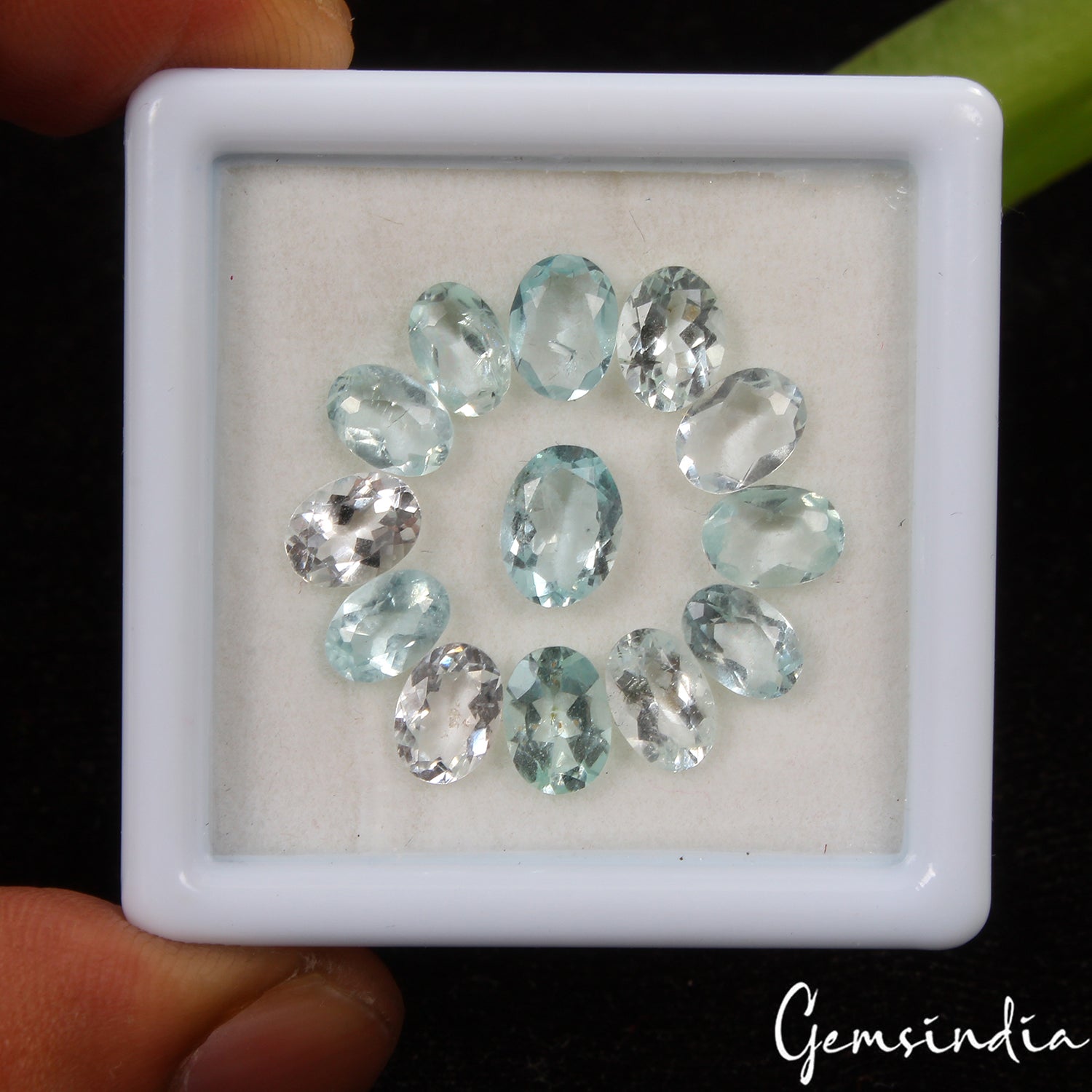 Aquamarine Lot, Loose Gemstone, Untreated, Blue — 13 Pieces, 6mm to 8mm, 8.60 Ct, Brazil