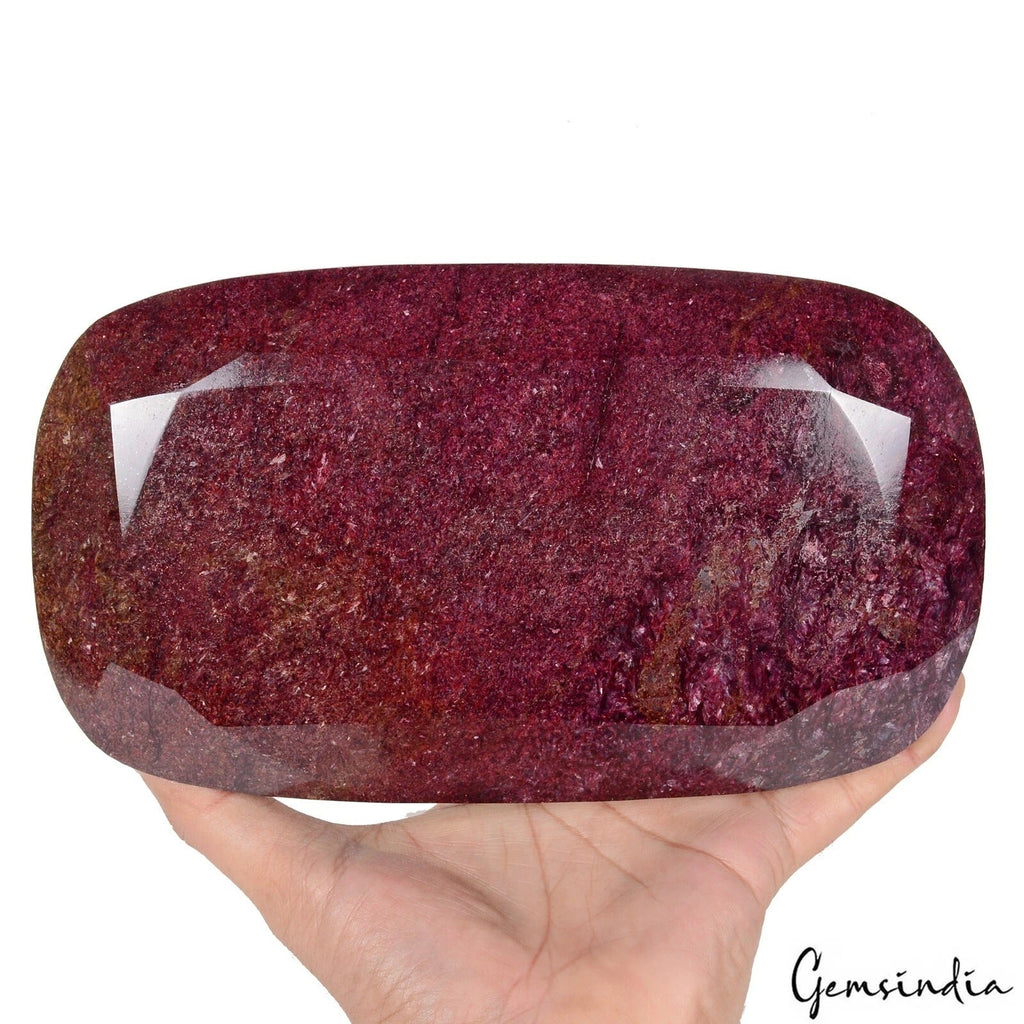 4.4 Kilo Natural Huge Red Ruby 8.75 in Oval Cut Earth Mined For Gallery Stone