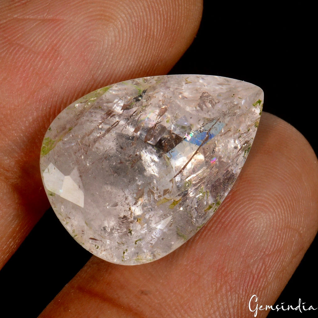 18.70 Ct Natural Peach Morganite Loose Unheated Pear Cut Gemstone From Brazil