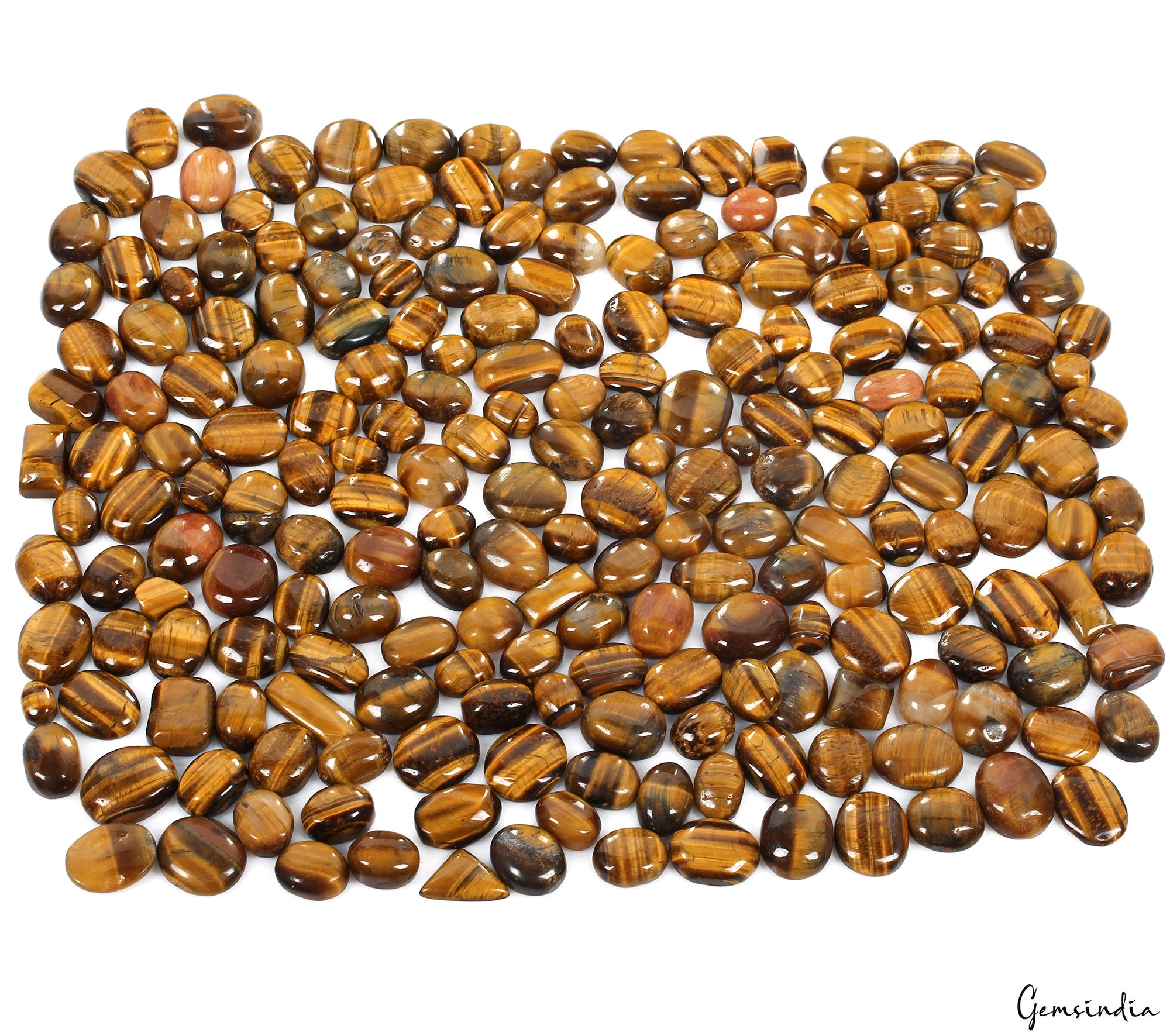 2350 Cts Natural Brown Tiger Eye Mix Shape Cabochon Loose Gemstone 213 Pcs Lot