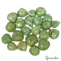 700 Cts/22 Pcs Natural Brazilian Green Emerald Pear Shape Carving Loose Gems Lot