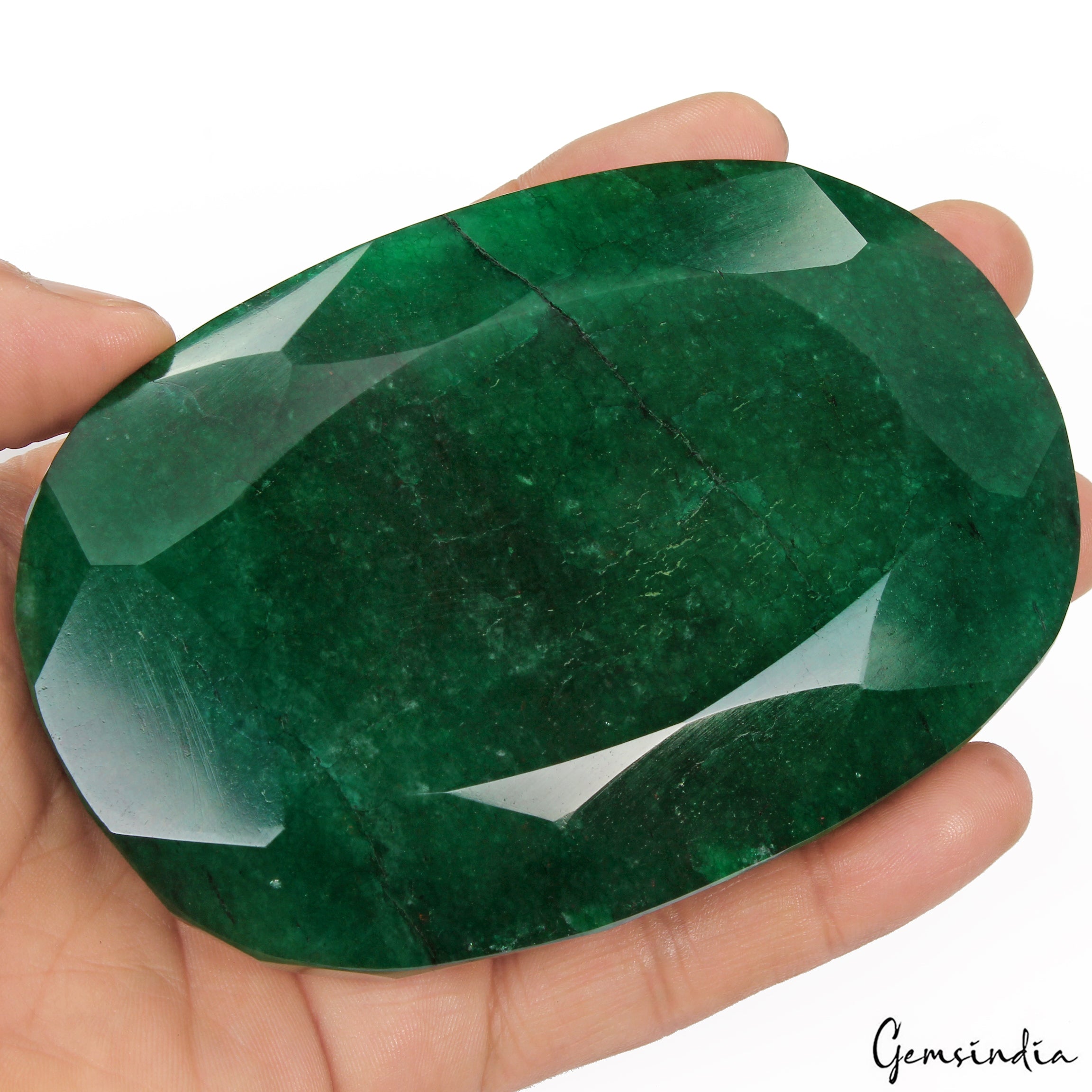 1980 Cts Natural Green Brazilian Quartz Oval Faceted Huge Museum Size Loose Gems