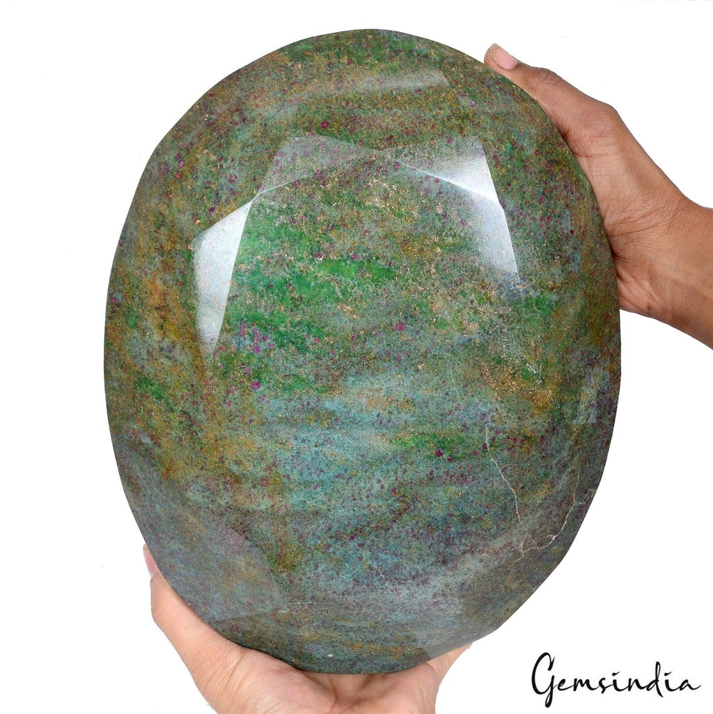 16.55 Kilo Natural Ruby Fuchsite Huge Oval Museum Size Untreated Rare Gemstone