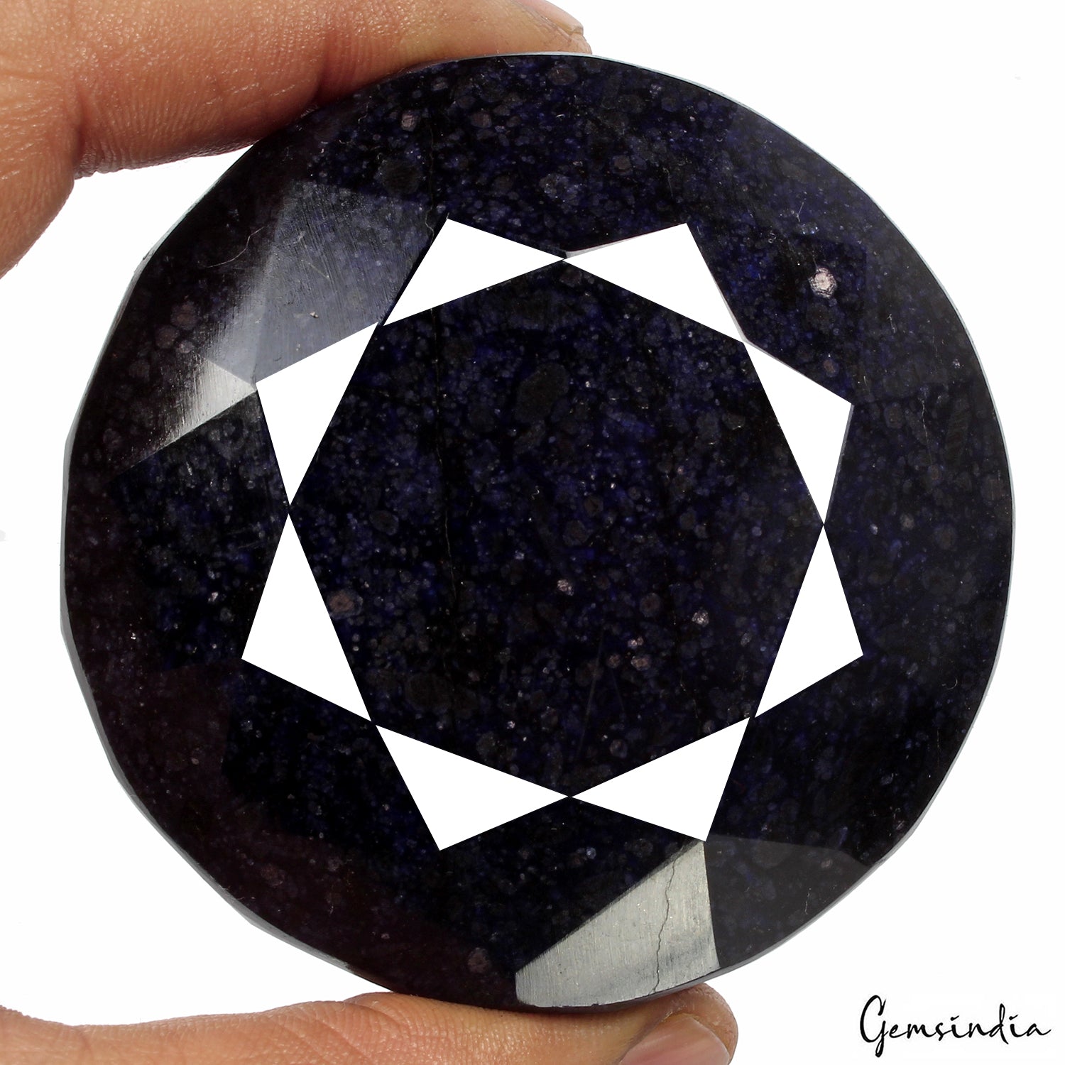 Sapphire Loose Gemstone, Color Enhanced, Blue — 71 x 71 x 41mm, 2080 Ct, Madagascar
