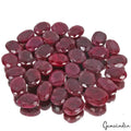 600 Cts/34 Pcs Natural Dark Red Ruby Oval Faceted Cut Loose Gems Lot For Jewelry