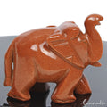 860Ct Natural Glittering Sunstone Elephant Hand Crafted Sculpture/Home Decor Art