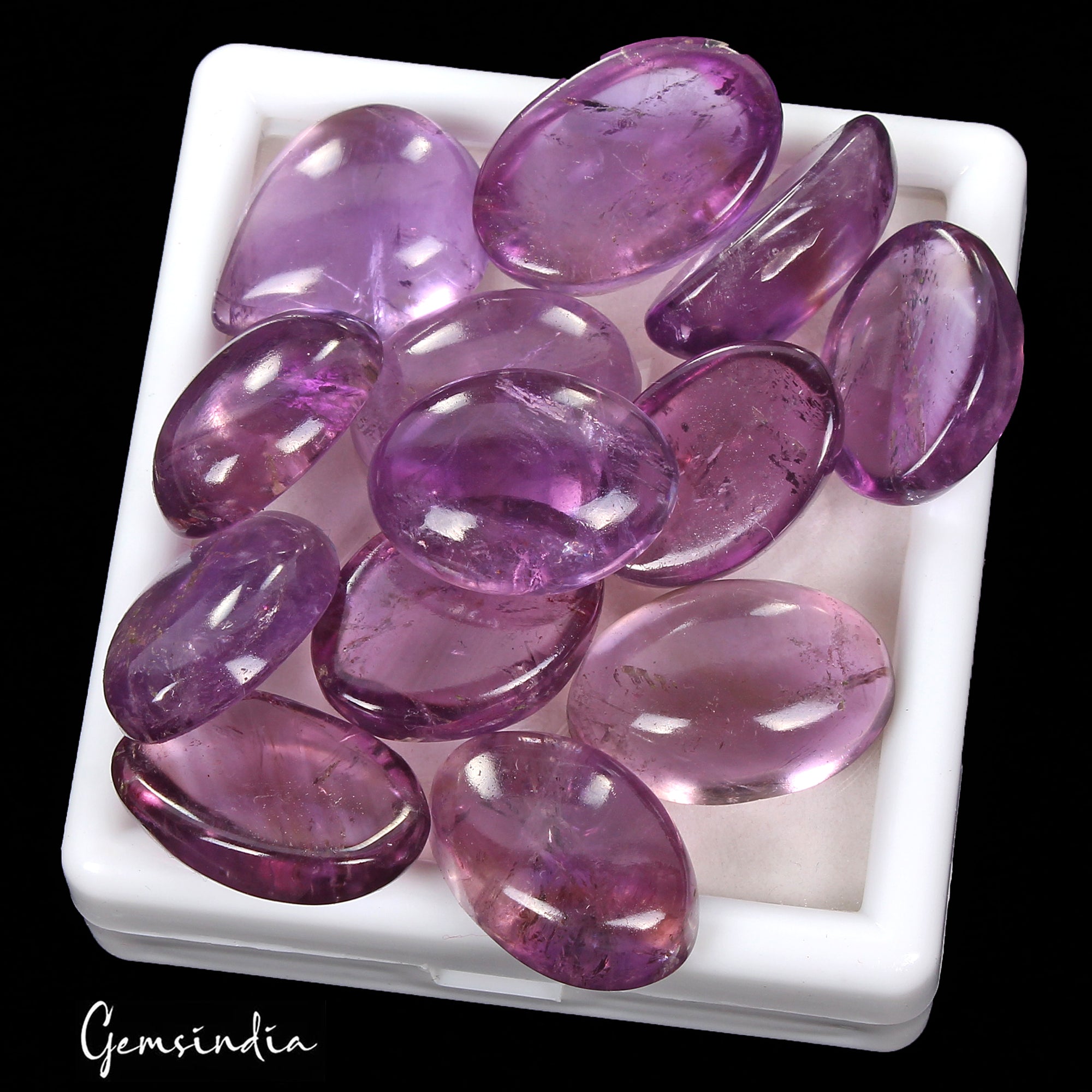 250.00 Cts Natural Untreated Purple Amethyst Oval Cab Loose Gems Lot For Jewelry