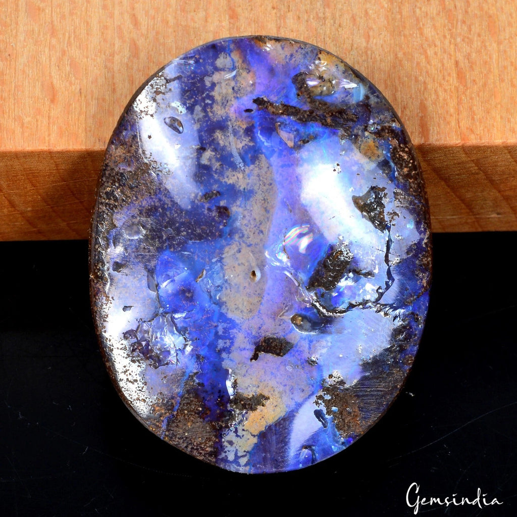 Opal Loose Gemstone, Untreated, Bi Color — 36x28x7 mm, 68.80 Ct, Australia