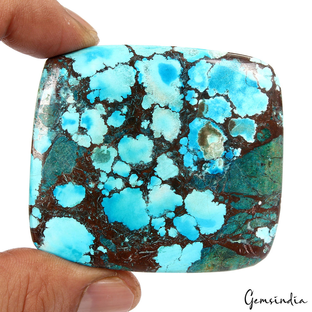 310 Ct Arizona Spiderweb Blue Turquoise (USA) Cushion Cab Loose Huge Gemstone