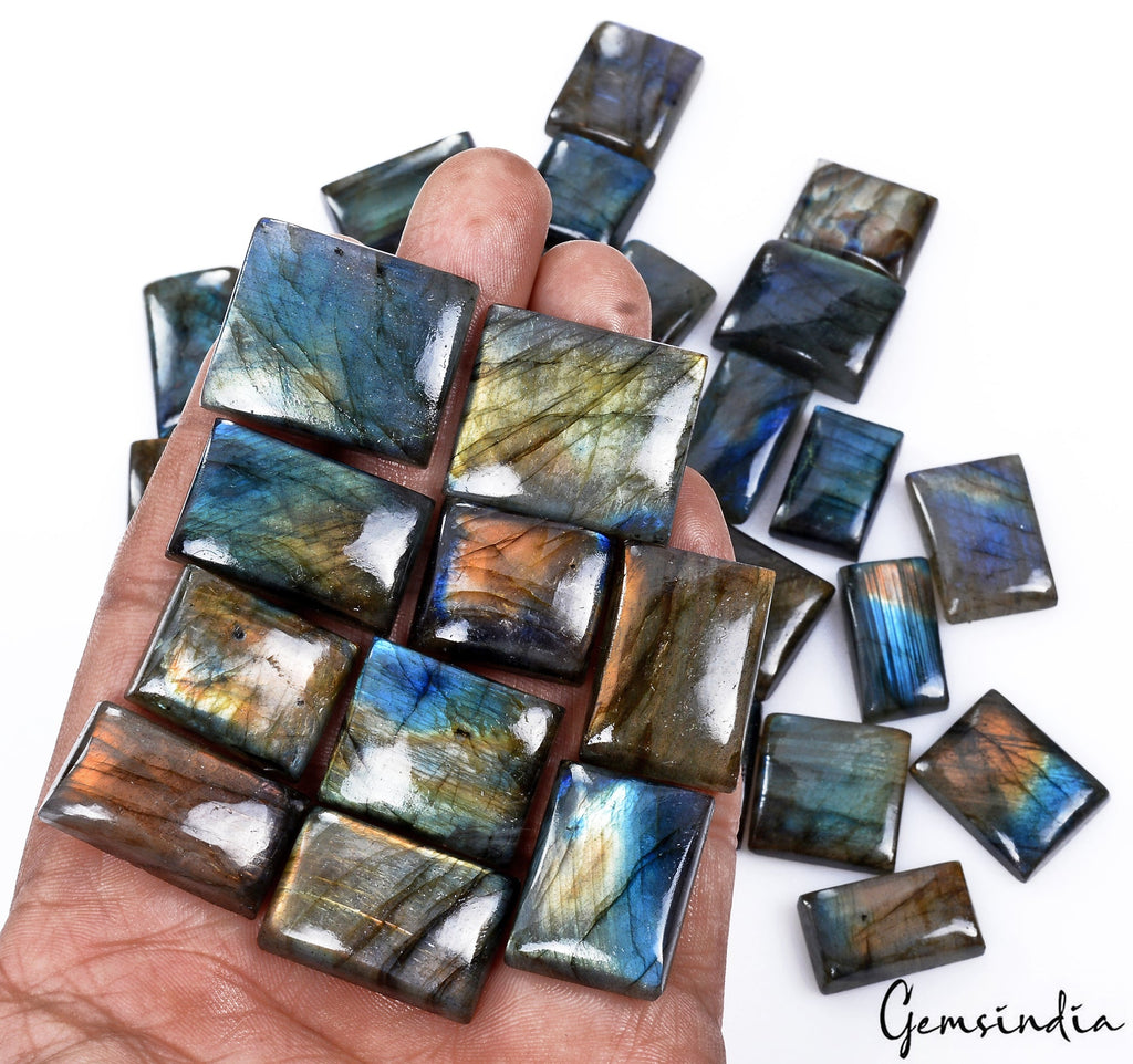 840 Cts/29 Pcs Natural Untreated Multi Shine Labradorite Baguette Cut Loose Gems