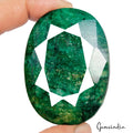 Brazilian Emerald Loose Gemstone, Color Enhanced, Green — 61 x 45 x 35 mm, 700 Ct, Brazil