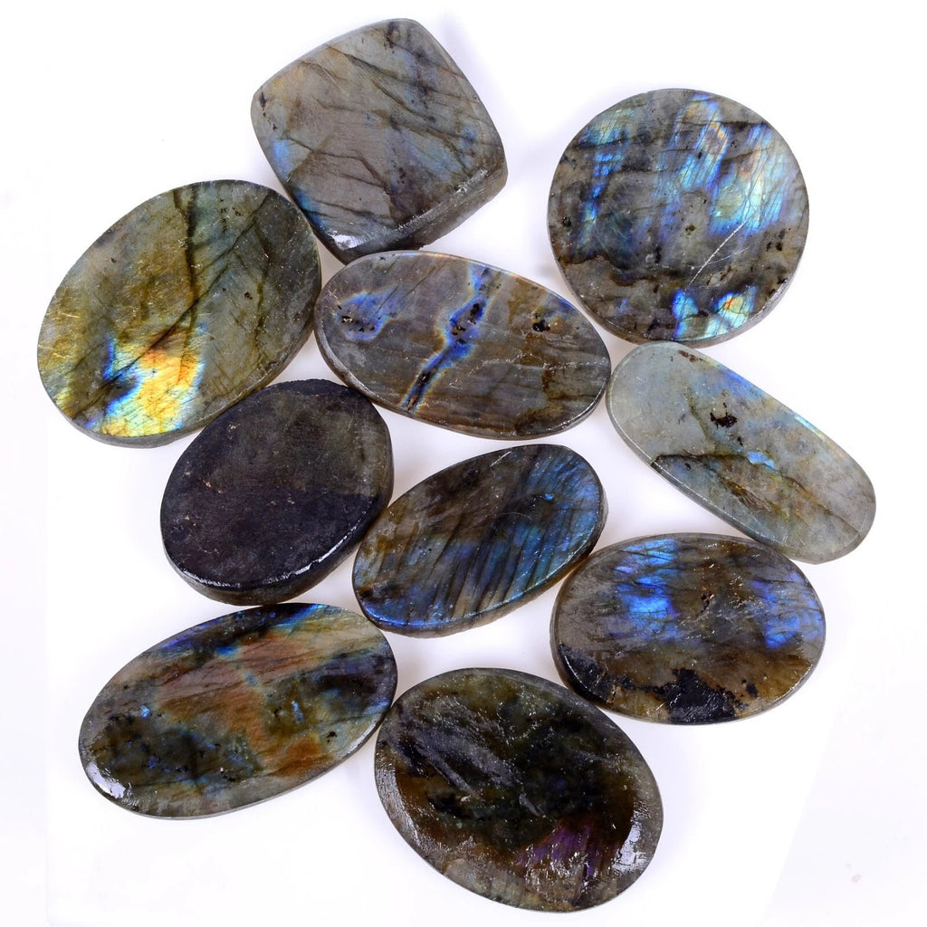 Labradorite Lot, Rough — 10 Pieces, 40mm to 50mm, 1150 Ct
