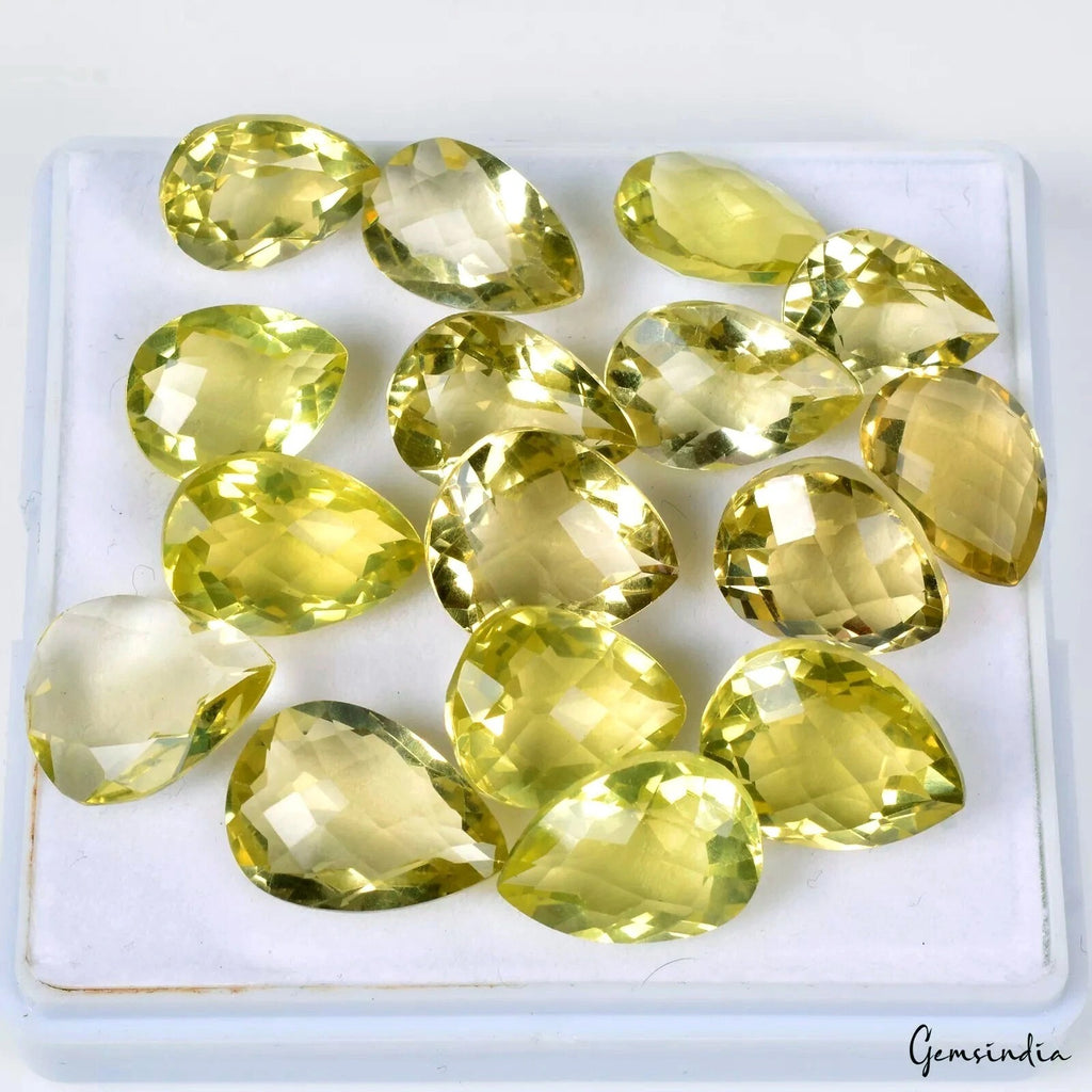 Lemon Quartz Loose Gemstone — 13mm to 17mm, 110.20 Ct, Brazil