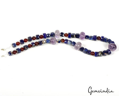 Amethyst Beaded Strand, Multi-Color — 7mm to 17mm, 400 Ct, India