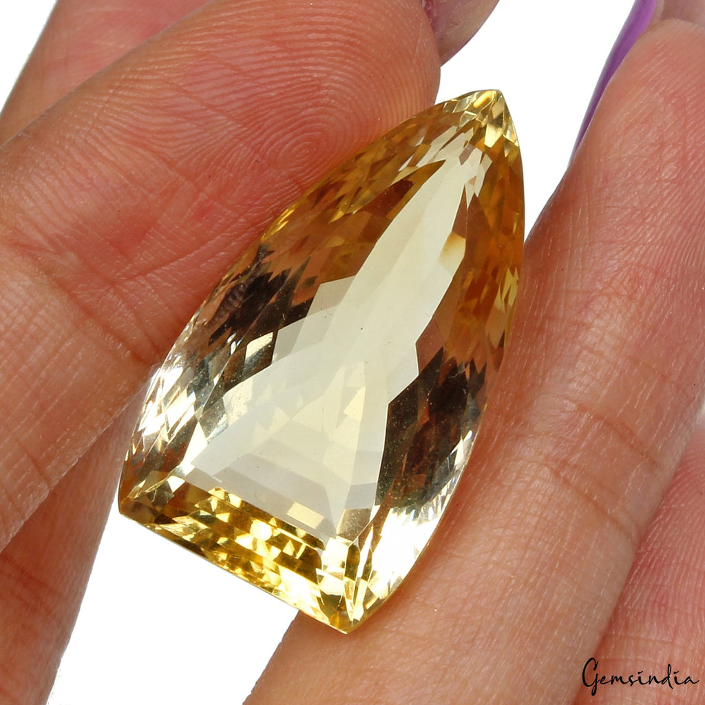 35.20 Ct. Natural Citrine Fancy Faceted Cut Loose AAA Quality Brazilian Gemstone