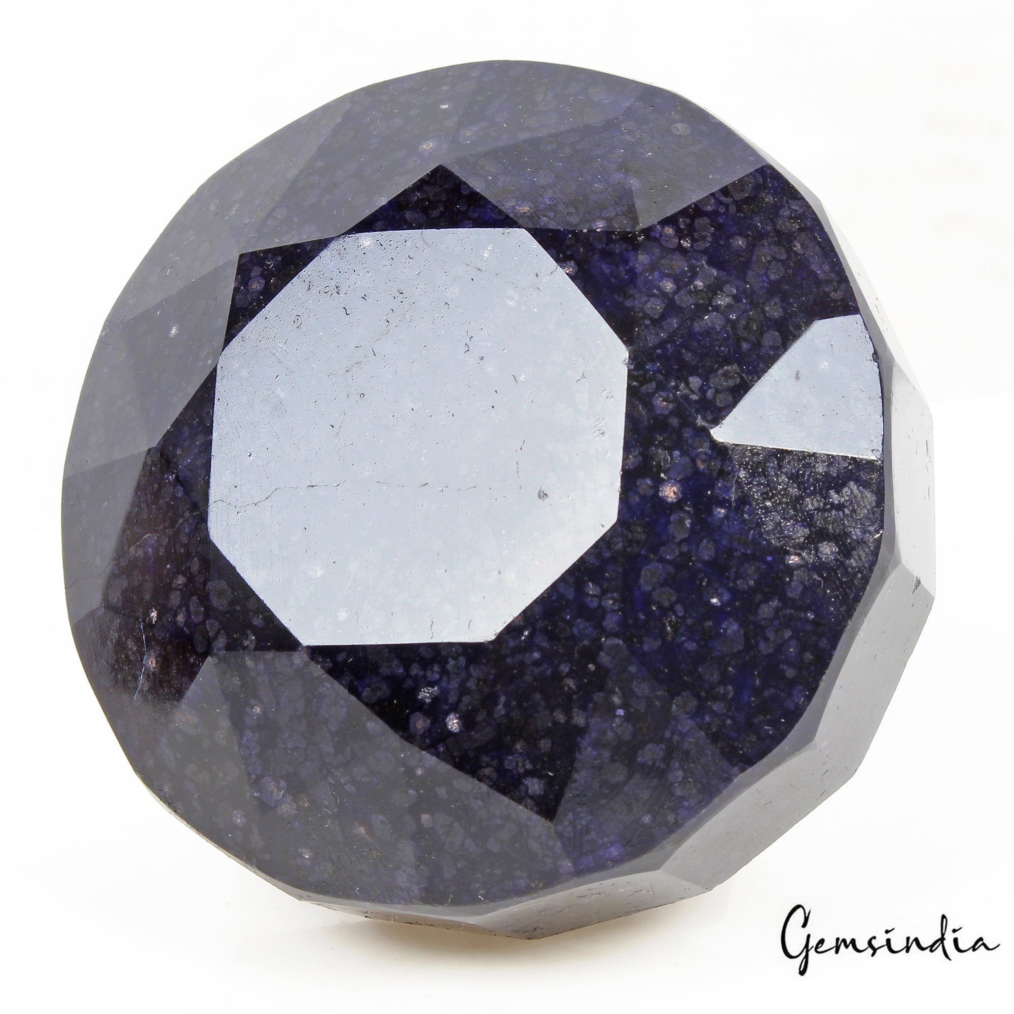 Huge 1660 Cts Natural African Dark Blue Sapphire Round Cut Earth Mined Loose Gem