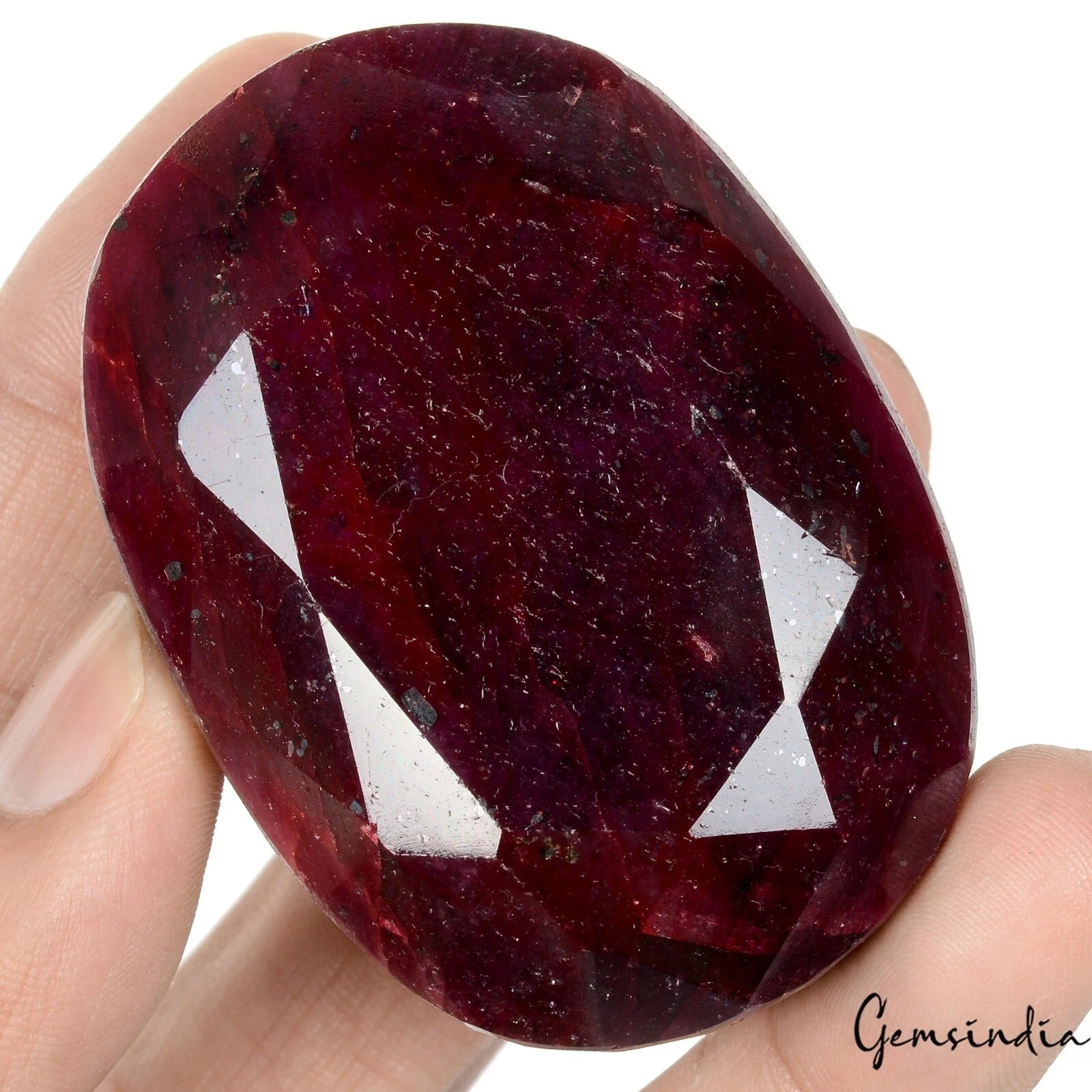 Ruby Loose Gemstone, Color Enhanced, Red — 62 x 44 x 35 mm, 1230 Ct, Madagascar