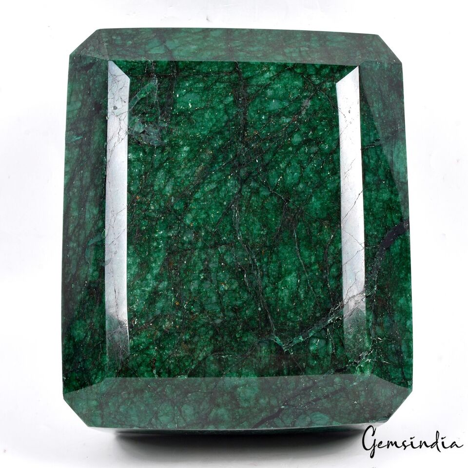4.43 Kg Natural Brazilian Bottle Green Emerald Octagon Cut Museum Size Loose Gem