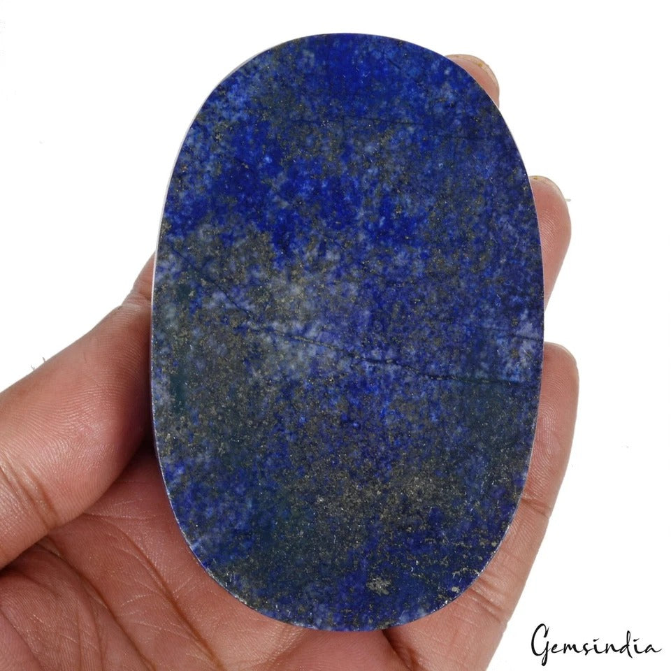 Lapis Lazuli Cabochon, Blue — 87x58x35 mm, 2020 Ct, Afghanistan