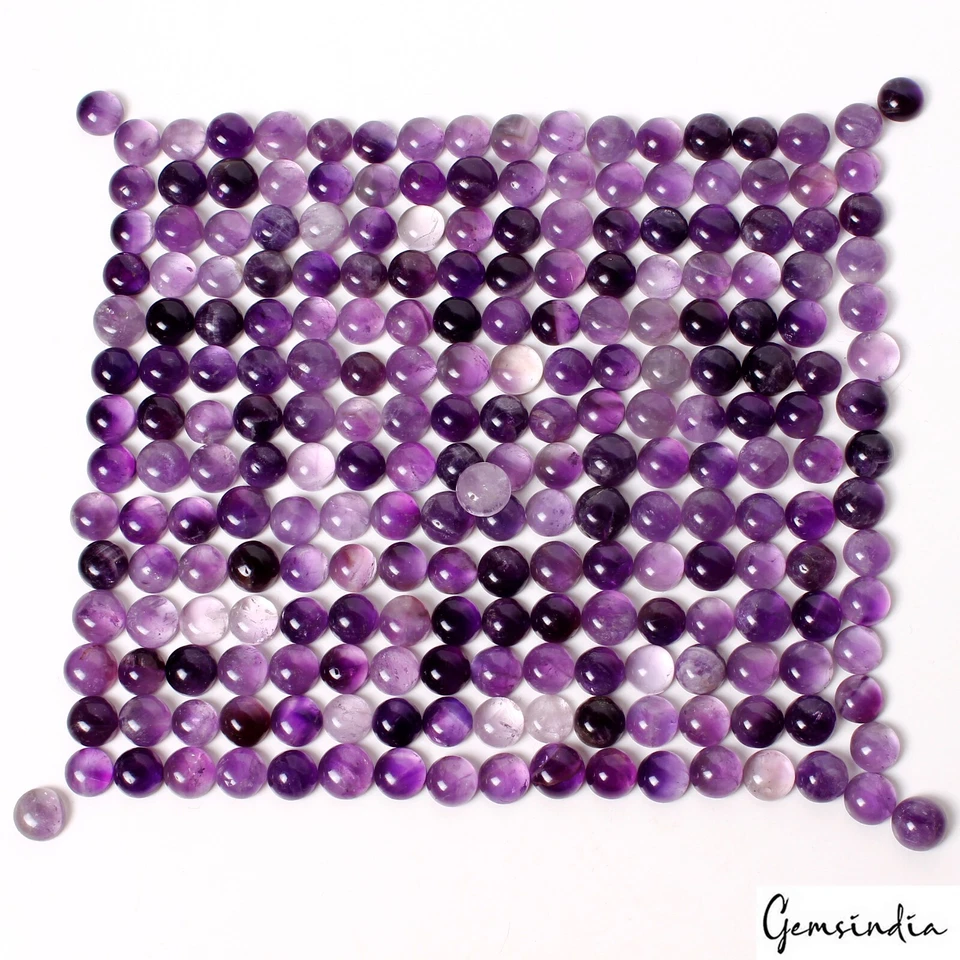 Amethyst Cabochon, Untreated, Purple — 9mm to 12mm, 1250 Ct, Brazil
