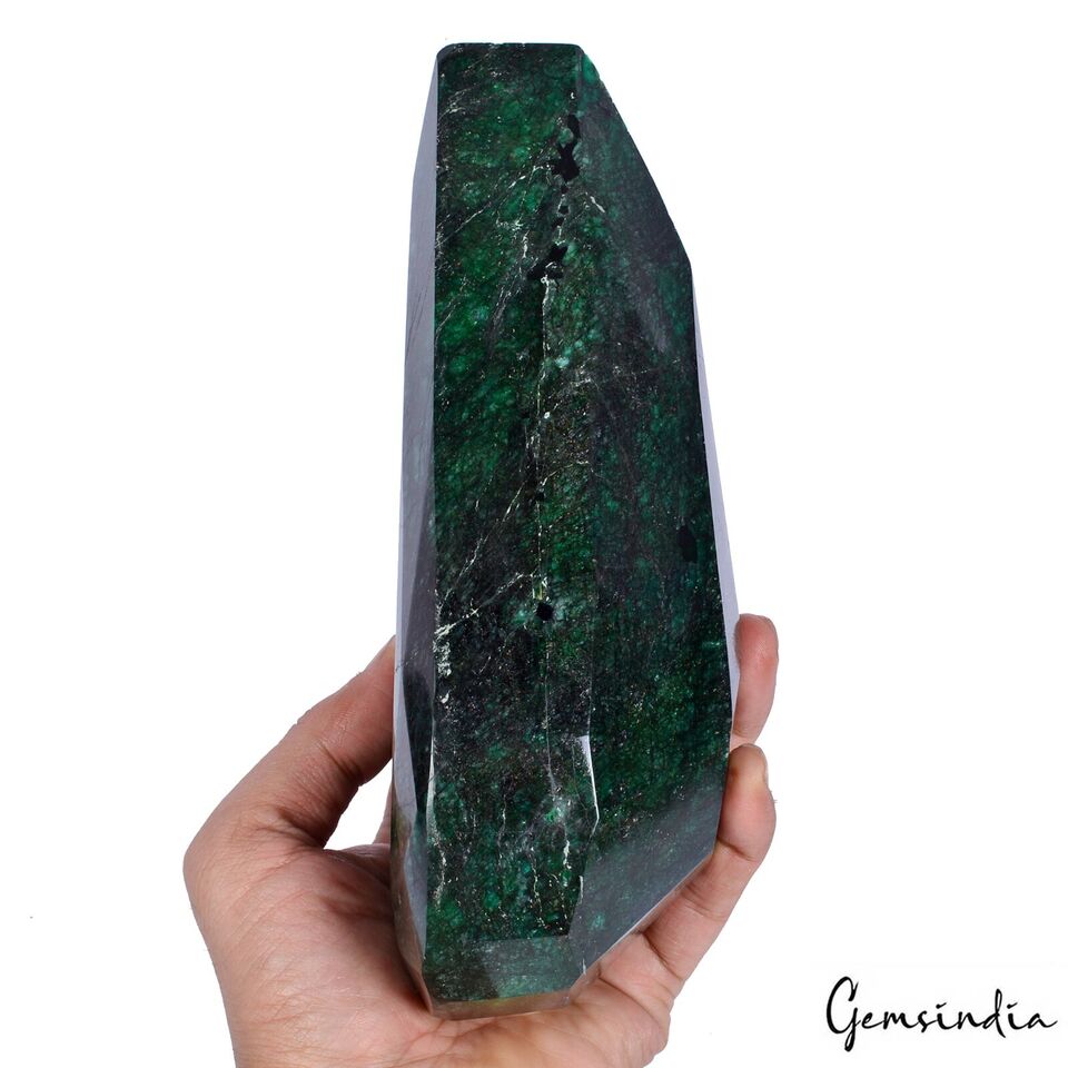 Emerald Loose Gemstone, Color Enhanced, Green — 8x4x2.5 Inch, 9300 Ct (1.86 Kg), Brazil