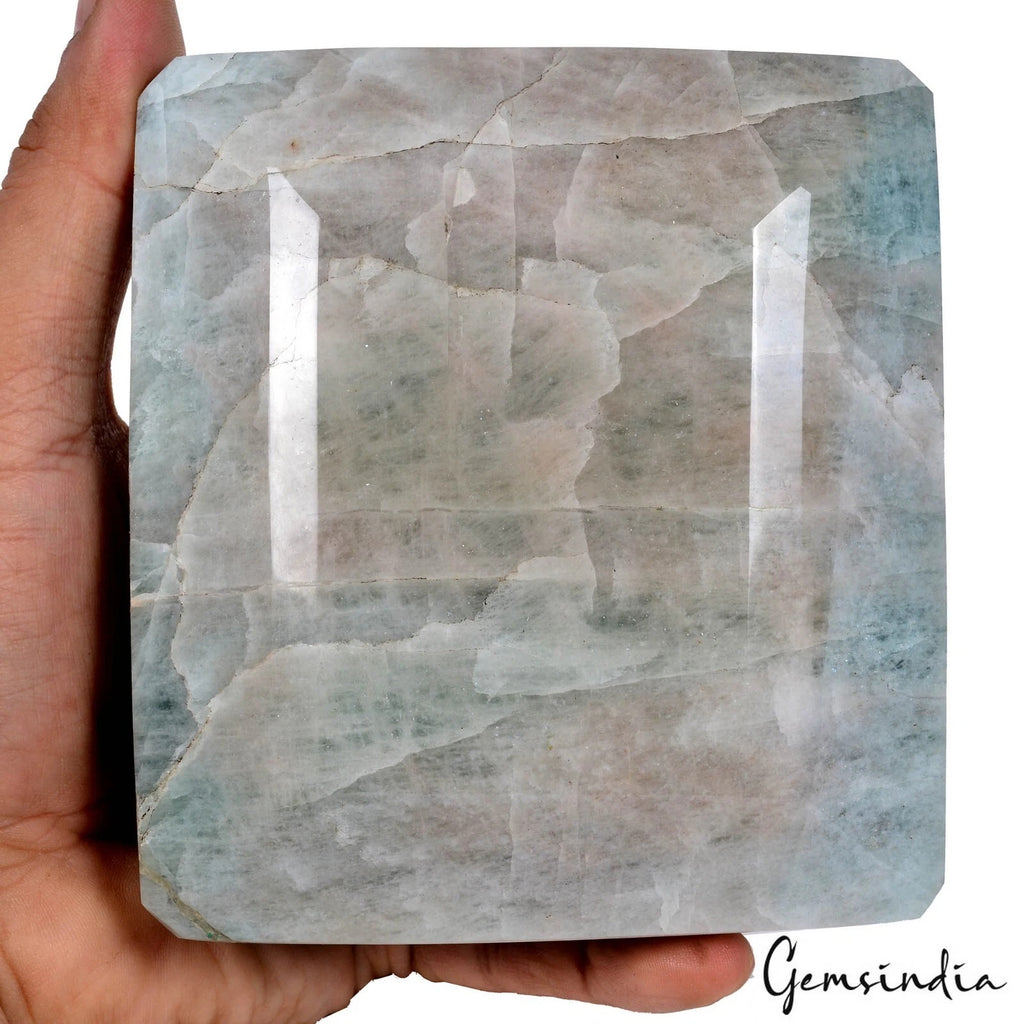 Blue Beryl Loose Gemstone, Untreated — 4.6x4.2x2.6 Inch, 6600 Ct (1.32 Kg), Brazil