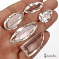 172 Ct/5 Pcs Natural Untreated White Crystal Quartz Mix Cut Loose Gems Lot