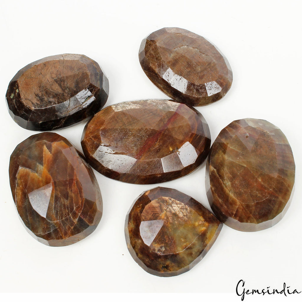 Untreated Brown Sapphire 970 Cts Mix Cut Loose 31mm-43mm Gemstones Lot~ 6 Pcs