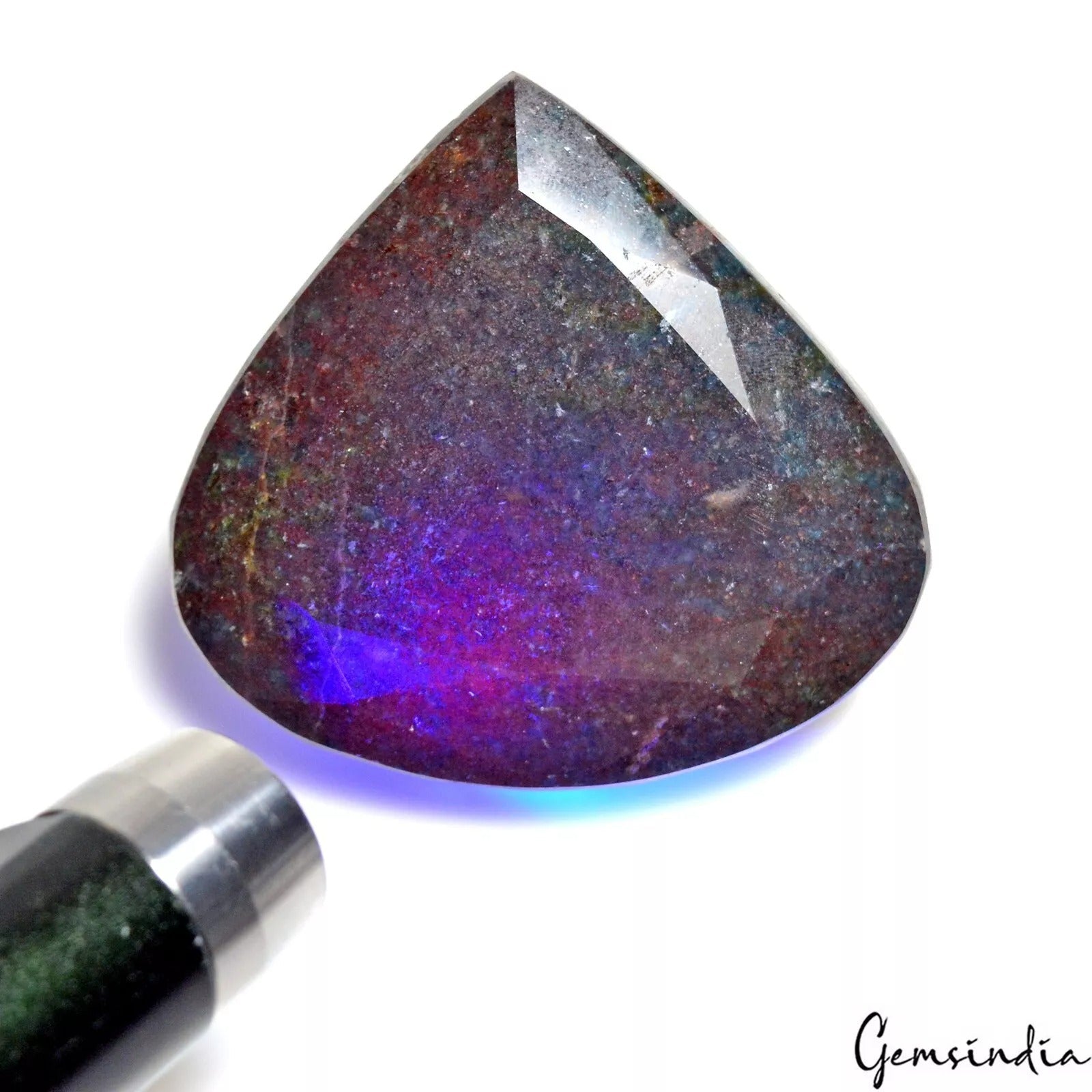 2020 Ct Natural Untreated Bi Color Ruby Kyanite Pear Faceted Huge Size Loose Ge