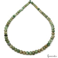 164 Ct Natural Green Emerald Round Cabochon Loose Beads Strand 14" For Jewelry