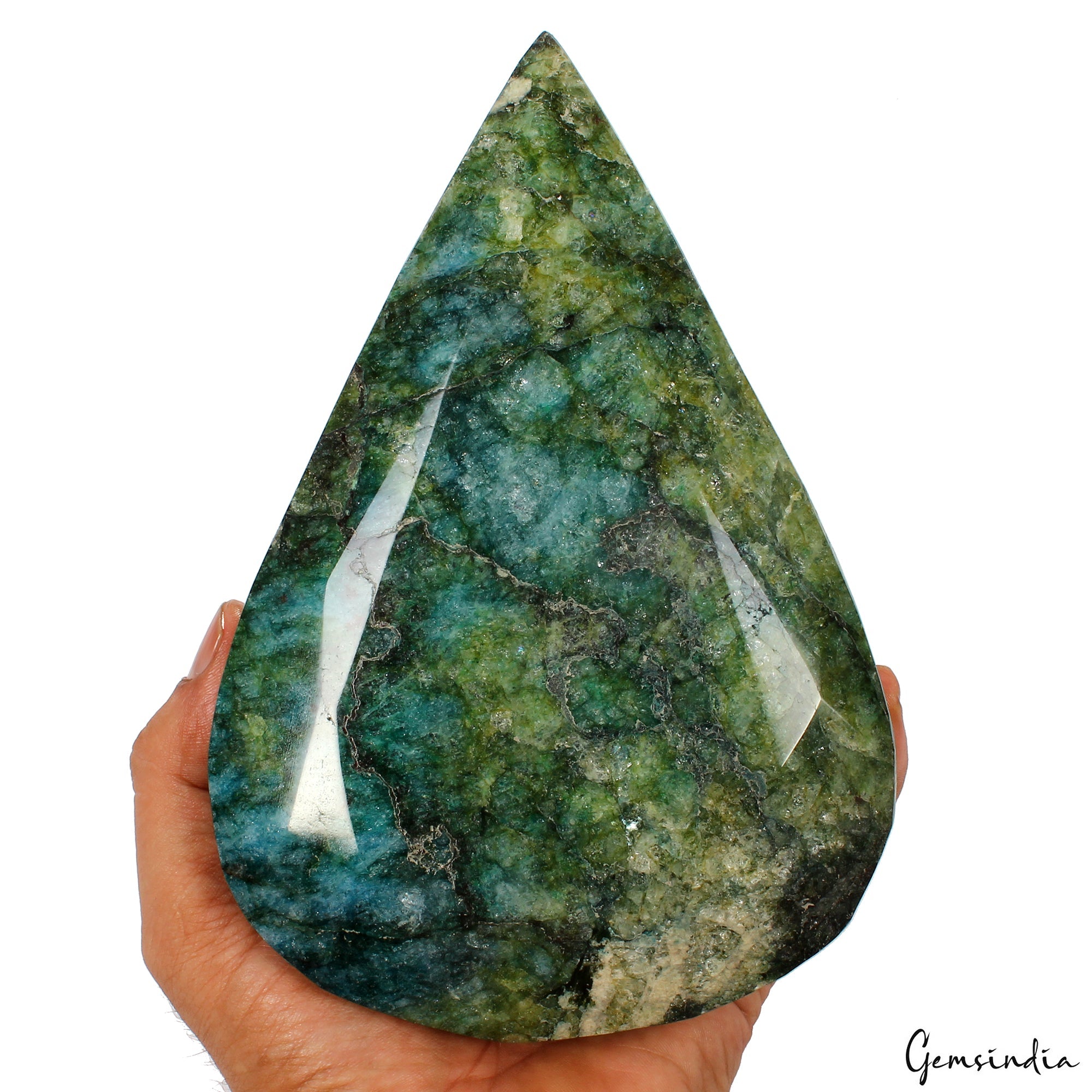 Huge 1.78 Kilo Natural Brazilian Green Emerald Pear Faceted Museum Size Gemstone