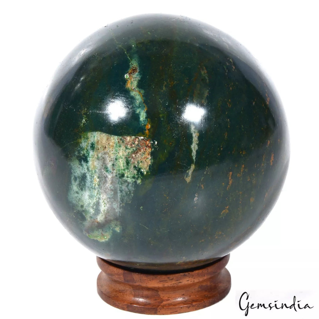 2400 Cts Natural Bloodstone Jasper Crystal Reiki/Healing Mineral Gemstone Sphere
