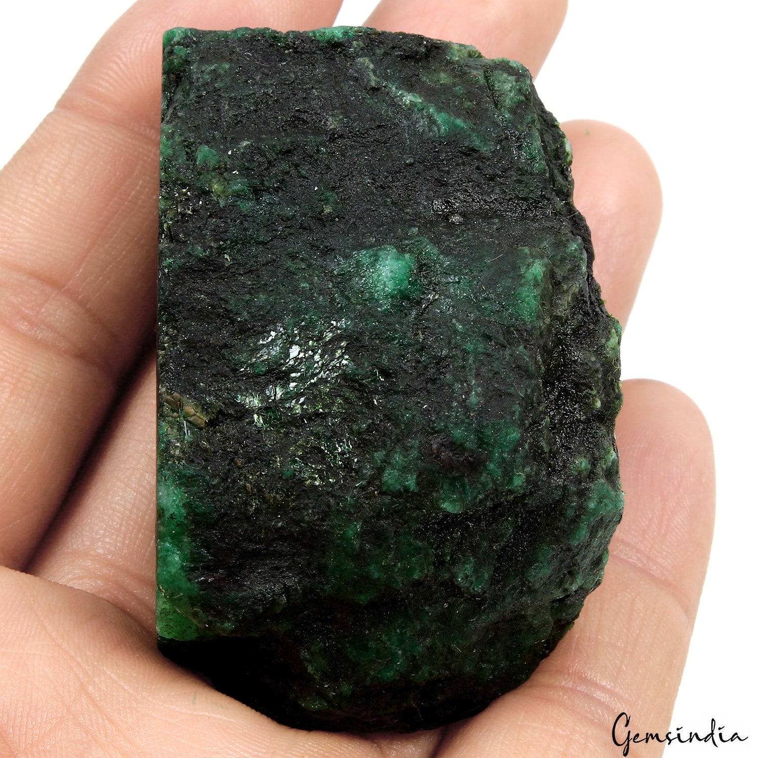 460 Ct Natural Green Rock Mineral Crystal Healing Emerald Uncut Raw Rough Gems
