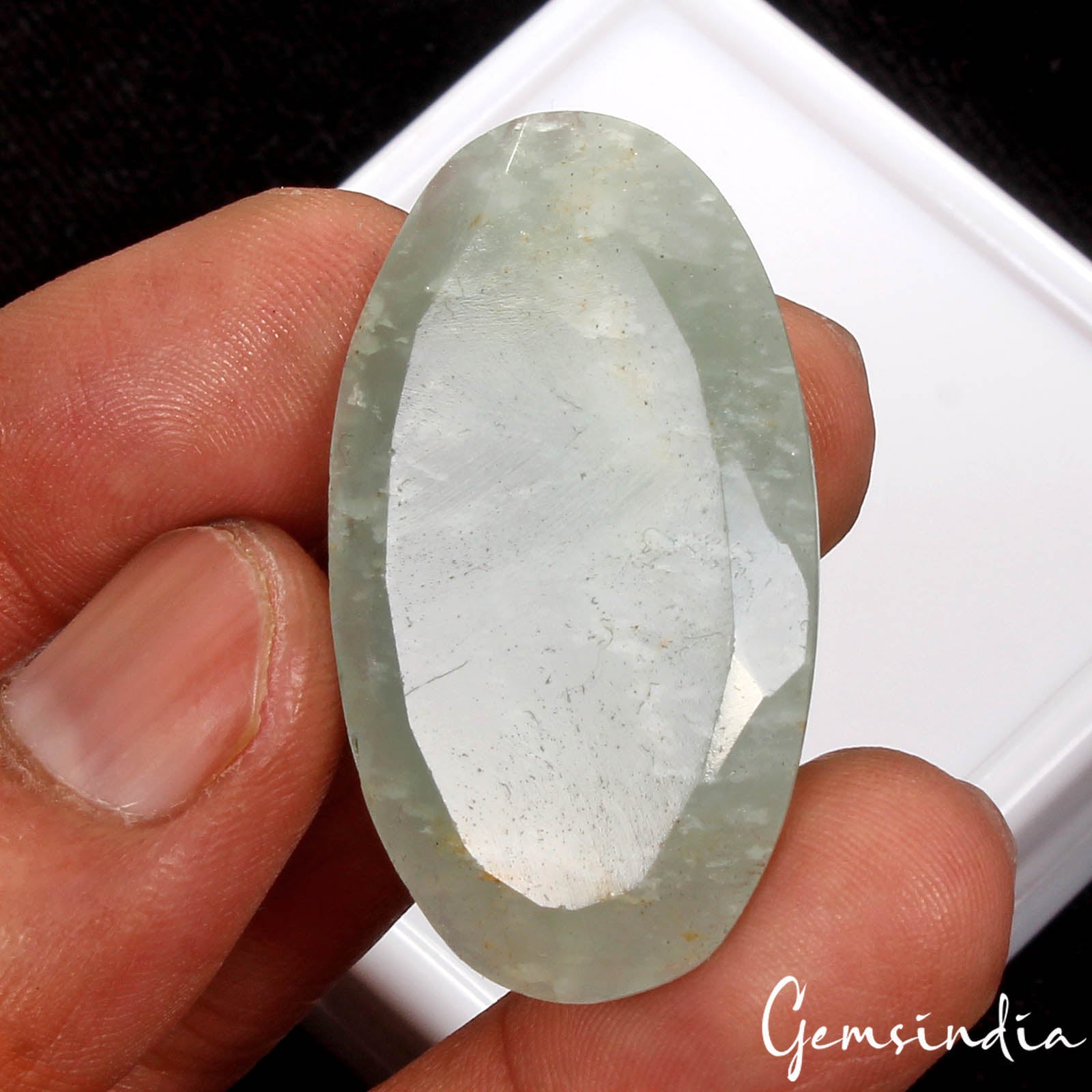 62.80 Ct Natural Green Aquamarine Oval Cut Loose Brazilian Jewelry Gemstone