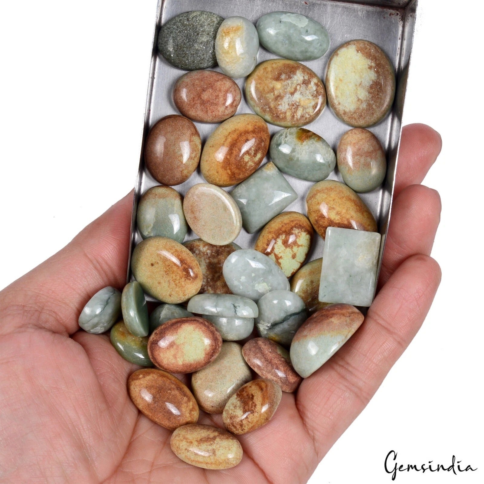 820 Ct/29 Pc Natural Untreated Loose Green Jade, Guatemala Gemstones for Jewelry