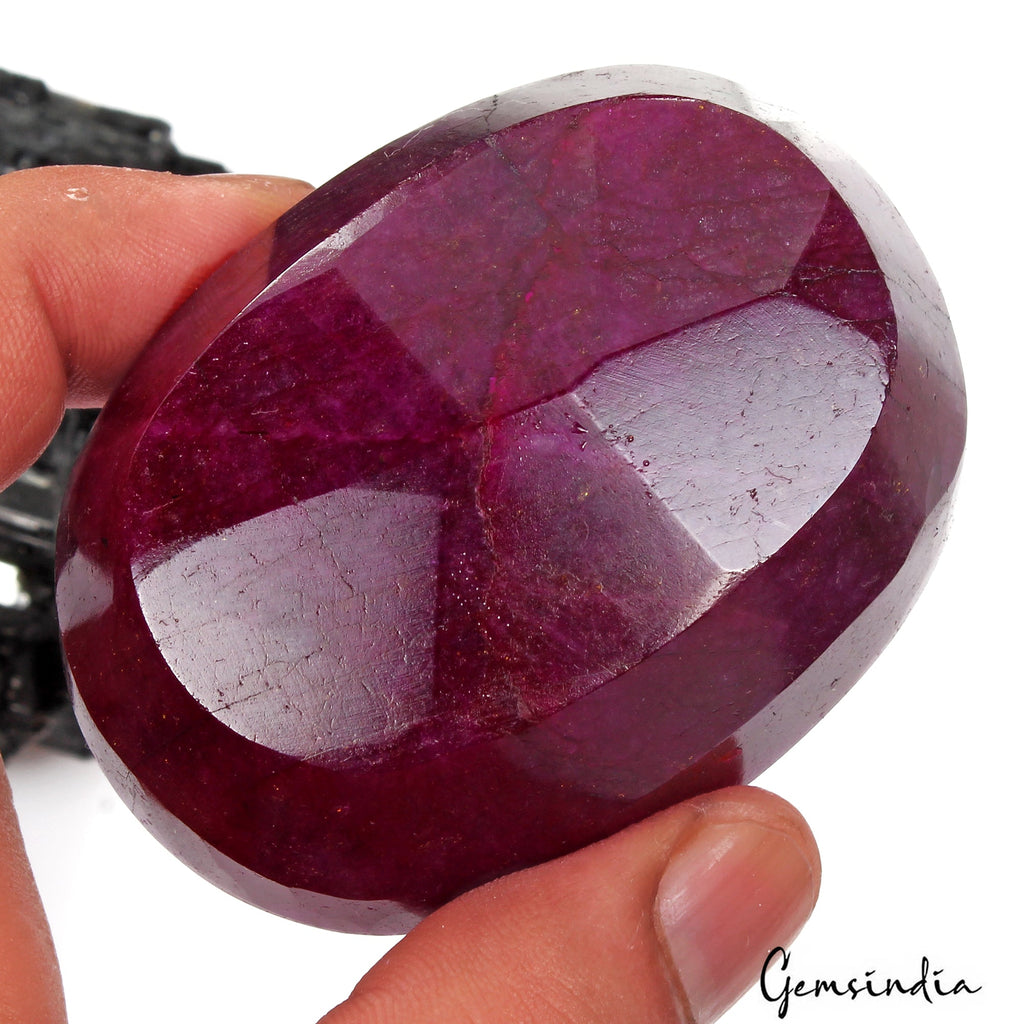 850 Ct Natural Pink Red USA Beryl Bixbite Oval Cut Faceted Earth Mined Gemstone