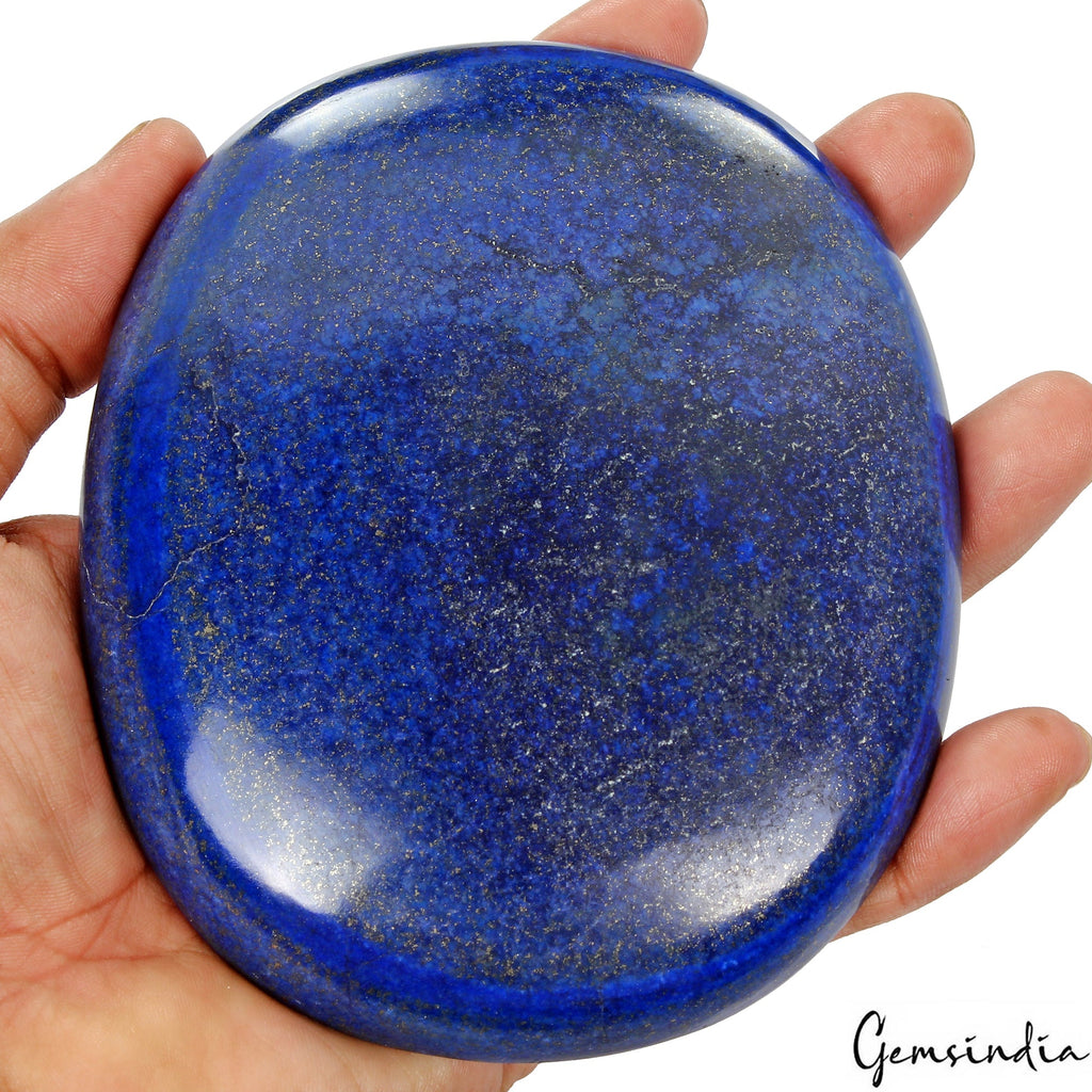 2275 Cts Natural Gold Pyrite Blue Lapis Lazuli Oval Cab Loose Certified Gemstone