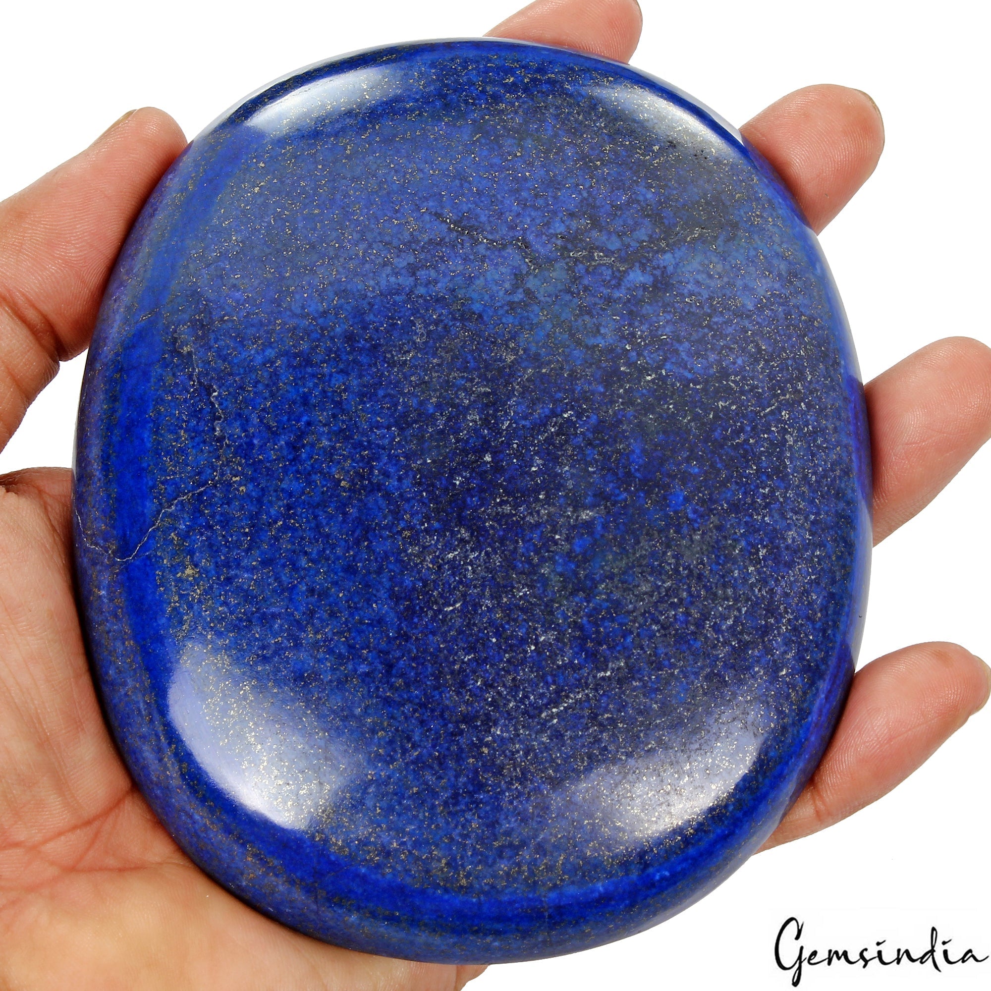2275 Cts Natural Gold Pyrite Blue Lapis Lazuli Oval Cab Loose Certified Gemstone