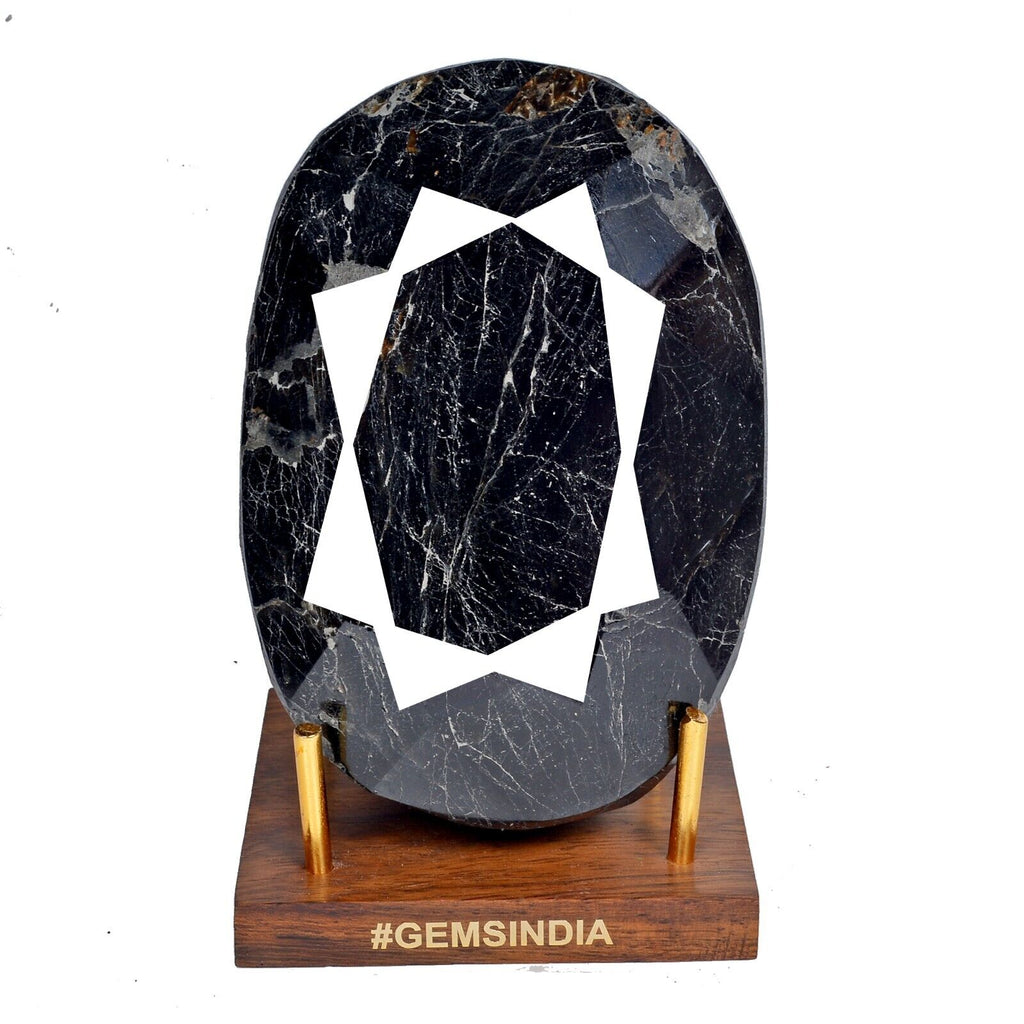 5450 Cts Natural Black Tourmaline Oval Cut Collector's Grade Untreated Gemstone