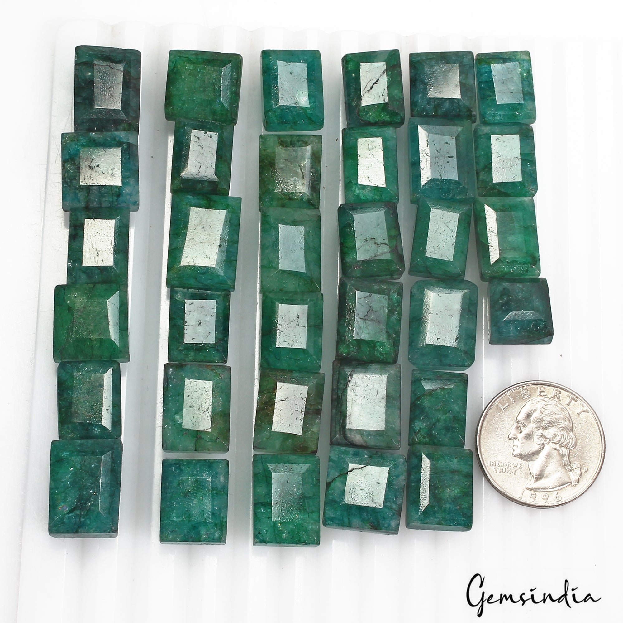 500 Ct/34 Pcs Natural Brazilian Green Emerald Baguette Cut Loose Gem For Jewelry