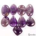 9 Pcs Natural Purple Amethyst Mix Cabochon Loose Untreated 23-36mm Gemstones Lot