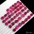 420 Ct/43 Natural Red Pink USA Beryl Bixbite Oval Faceted Loose Gems For Jewelry