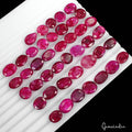 Beryl Lot, Loose Gemstone, Color Enhanced, Red — 43 Pieces, 11mm to 17mm, 300 Ct
