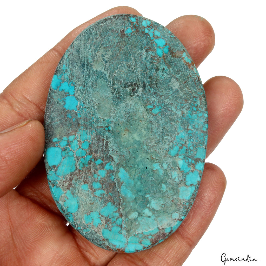 Huge 282.70Ct Blue Spiderweb Turquoise Oval Cabochon Arizona Loose Gems From U.S