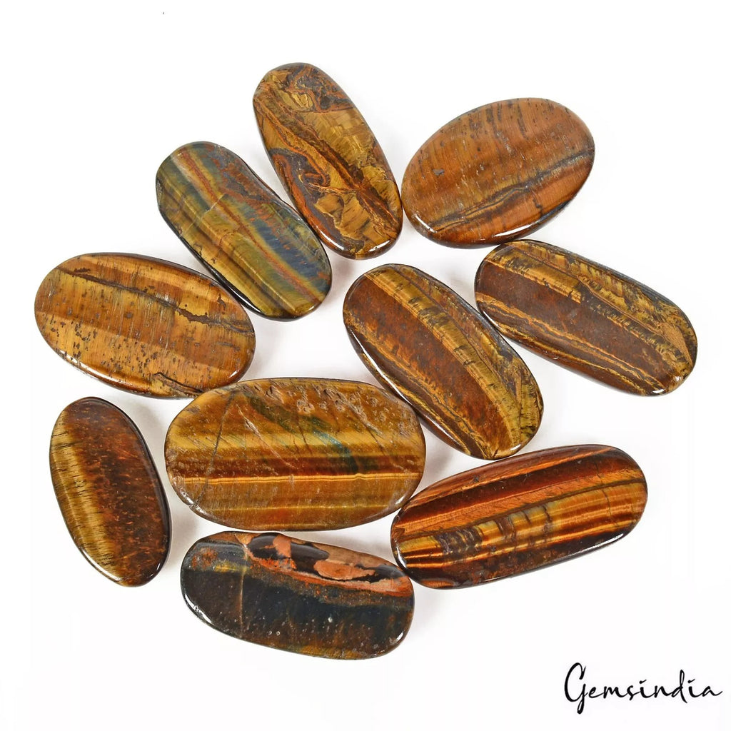 Tiger Eye Cabochon, Brown — 33mm to 43mm, 560 Ct