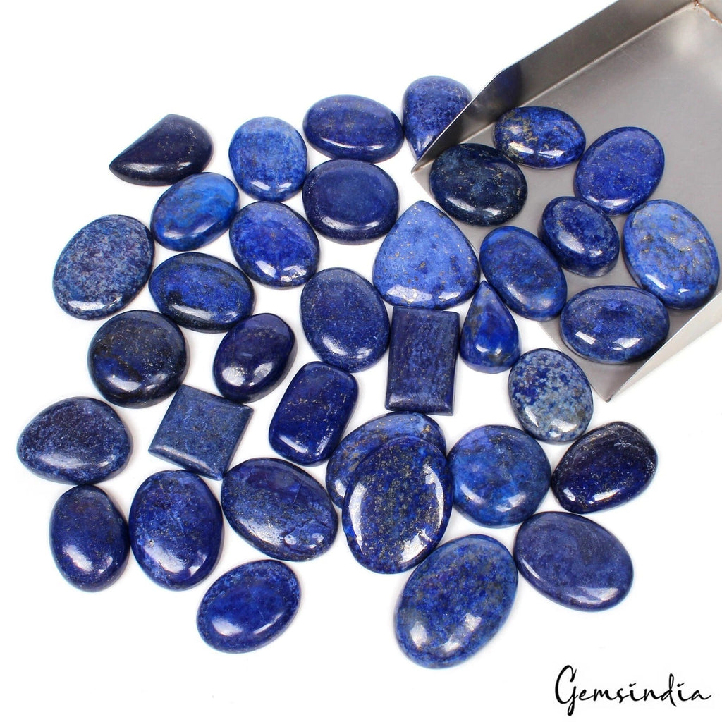 1500 Cts Natural Blue Lapis Lazuli Mix Cabochon Loose Gemstones Wholesale Lot