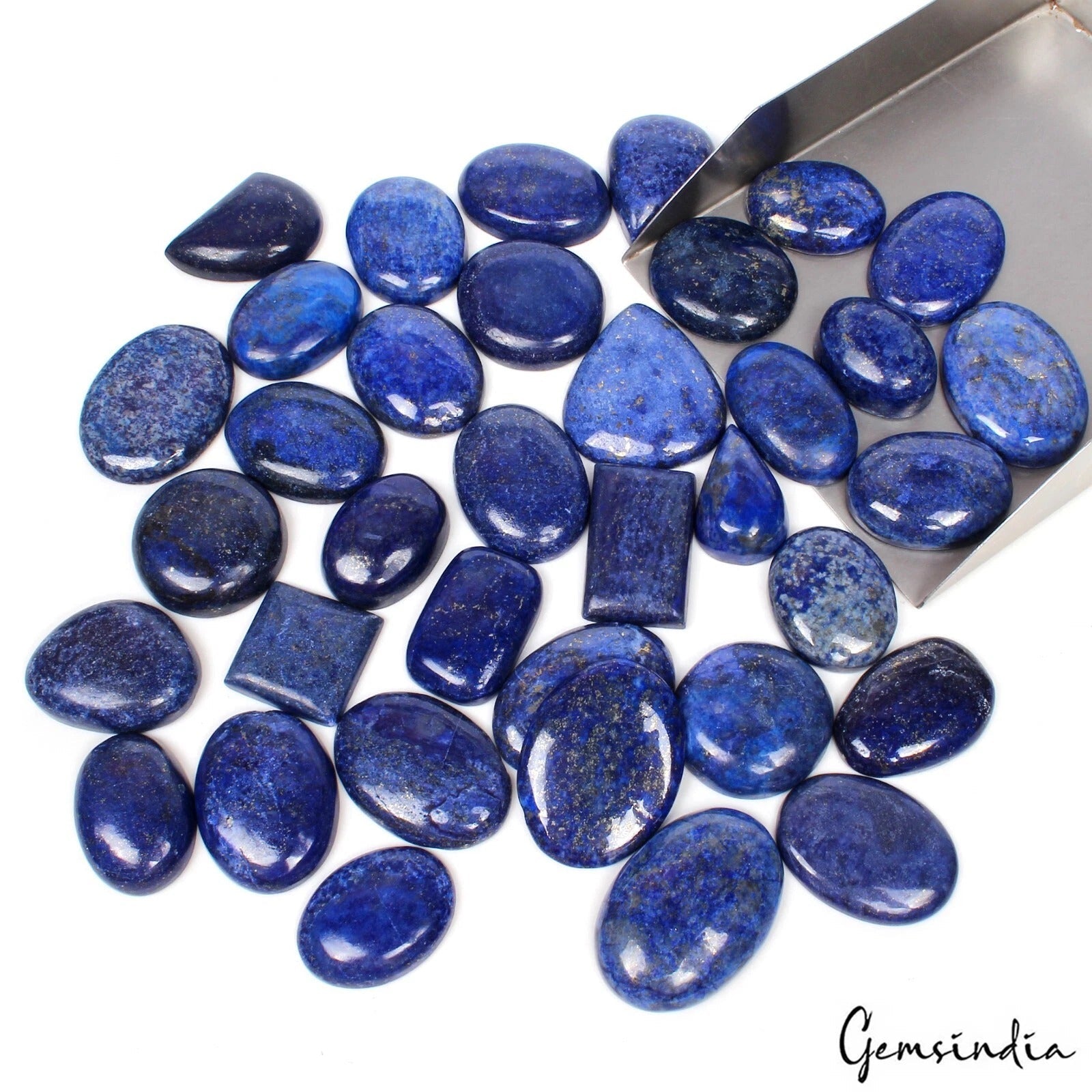 1500 Cts Natural Blue Lapis Lazuli Mix Cabochon Loose Gemstones Wholesale Lot