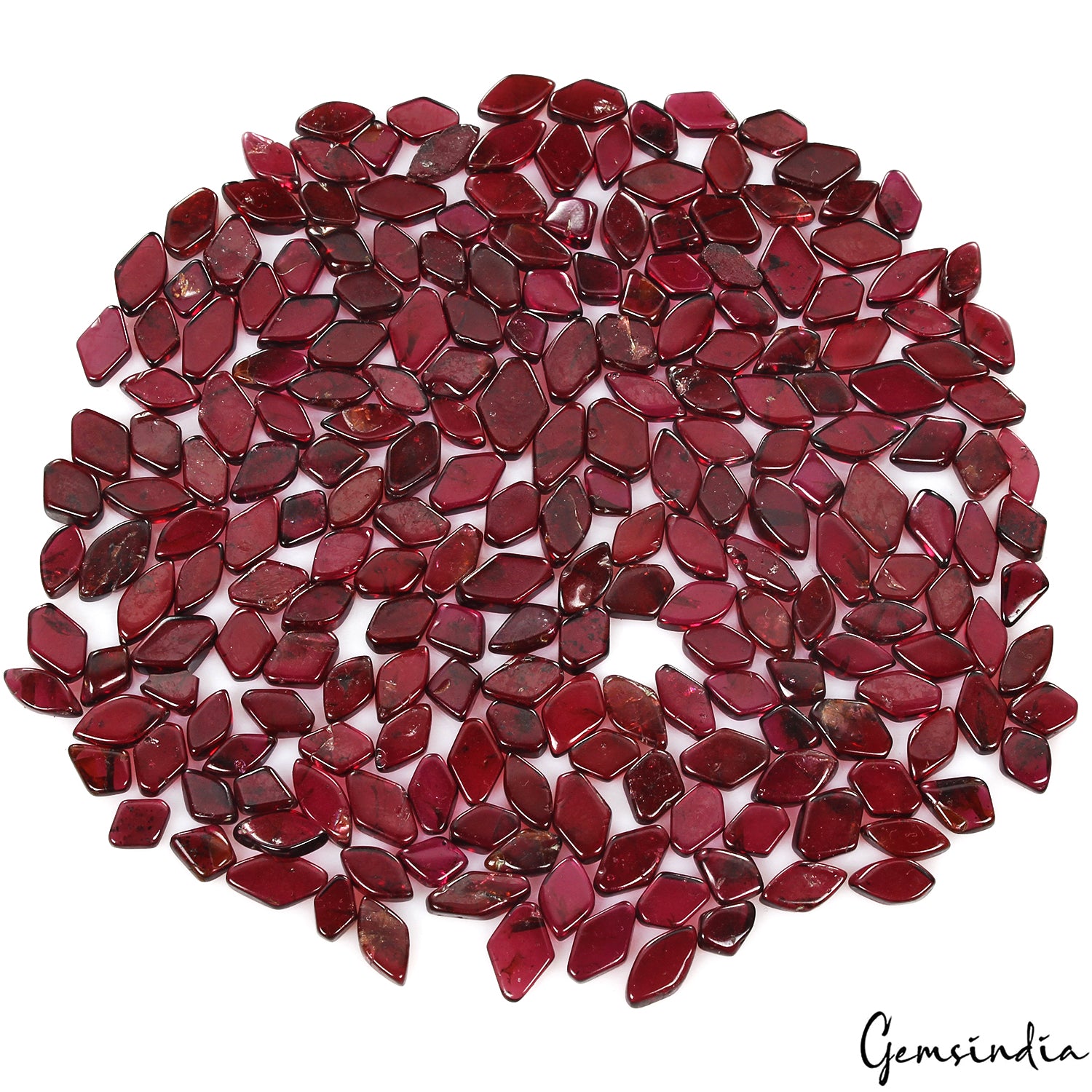 Rhodolite Garnet Lot, Loose Gemstone, Untreated, Red — 220 Pieces, 06mm to 11mm, 300 Ct, Sri Lanka